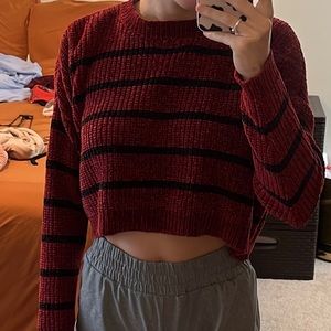 Small Red Forever 21 Crop Sweater